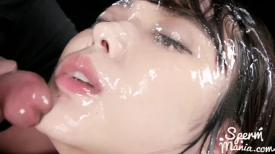 They covered an Asian woman's face in cum — screenshot 