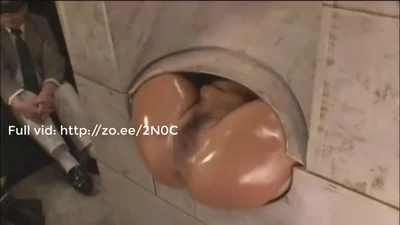 Japanese slut put her ass through a hole and received an anal pounding. — screenshot 
