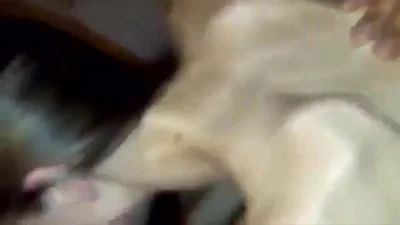 Skinny chick gets fucked by two men at home — screenshot 