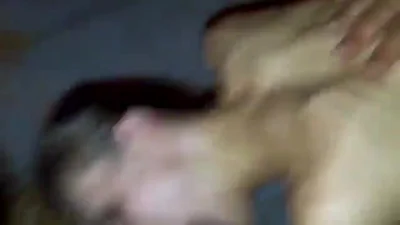 Skinny chick gets fucked by two men at home — screenshot 
