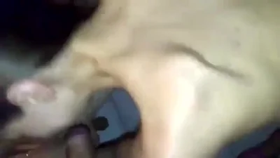 Skinny chick gets fucked by two men at home — screenshot 