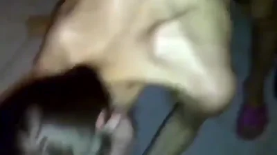 Skinny chick gets fucked by two men at home — screenshot 